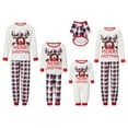 thumbnail image 1 of DuAnyozu Matching Christmas Pajamas for Family, Funny Holiday Cute Let It Snow Print Tops and Plaid Pants Xmas Sleepwear Pjs Set, 1 of 4