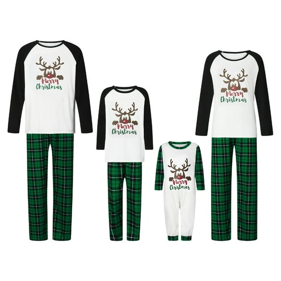 DuAnyozu Matching Family Christmas Pajamas Holiday Xmas Sleepwear Set Matching Pajamas for Family