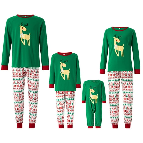 DuAnyozu Matching Family Christmas Pajamas Set Hoodie Pajamas Reindeer Jumpsuit Romper Holiday Pjs One Piece Hooded Sleepwear
