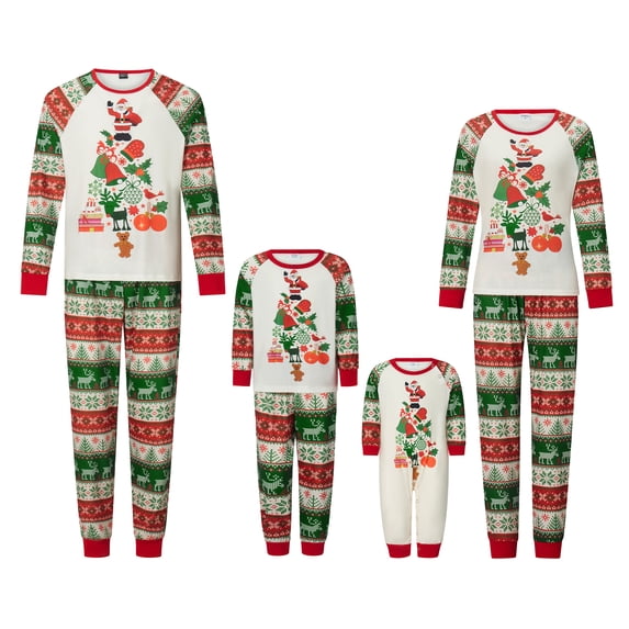 DuAnyozu Matching Family Christmas Pajamas Set Soft Holiday Clothes Sleepwear