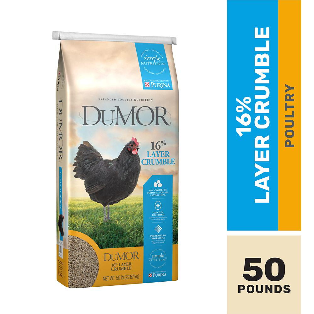 DuMOR 16% Layer Crumble Poultry Feed, 50 lb. - Walmart.com
