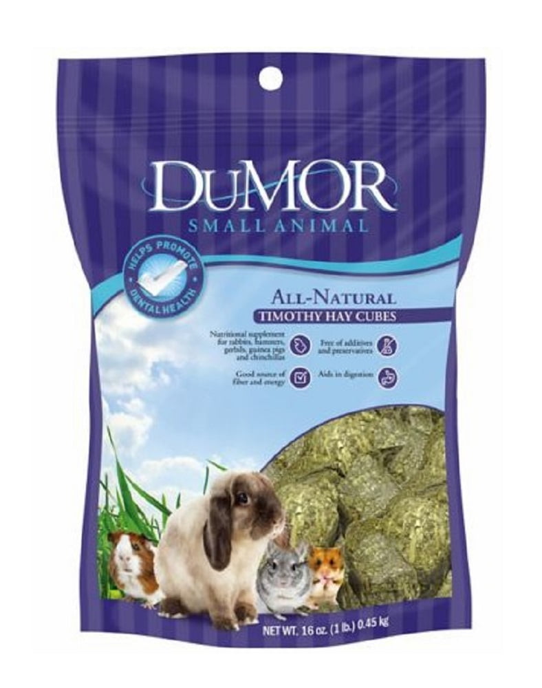 DuMOR 42931 AllNatural Timothy Hay Cubes 16 Ounce Pack Adult Small