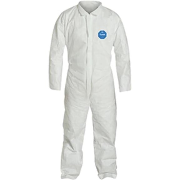 DuPont DPT-TY120SWH2X002500 Coverall Tyvek Zipper Front - 2XL