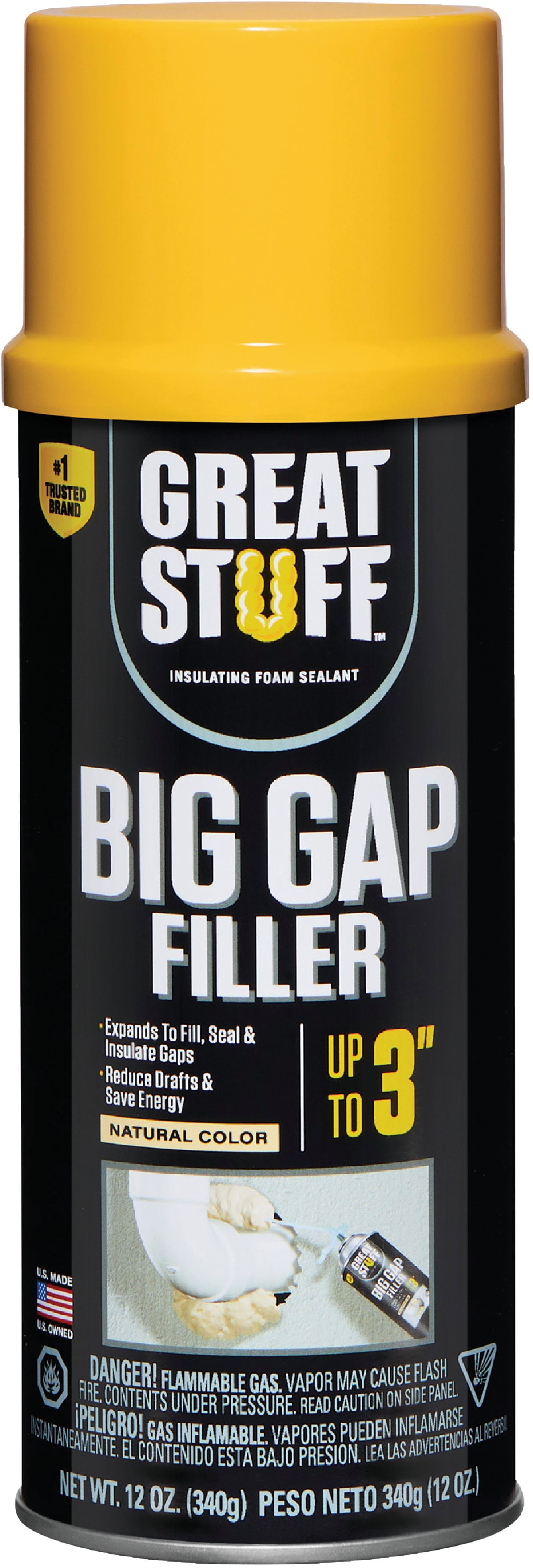 DuPont Great Stuff Big Gap Filler Insulating Foam Sealant 12 Oz., Cream