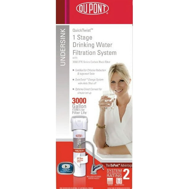 DuPont QuickTwist 1 Stage Drinking Water Filtration System; Undersink