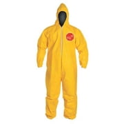 Tychem Qc Coverall Yellow Zip Ft Sg Att Socks