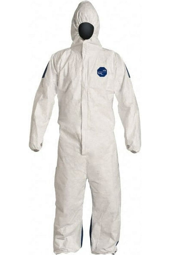 Tyvek 400D Coveralls with Attached Hood, Blue/White, Medium - 1 CA (251-TD127SWBMD0025CM)
