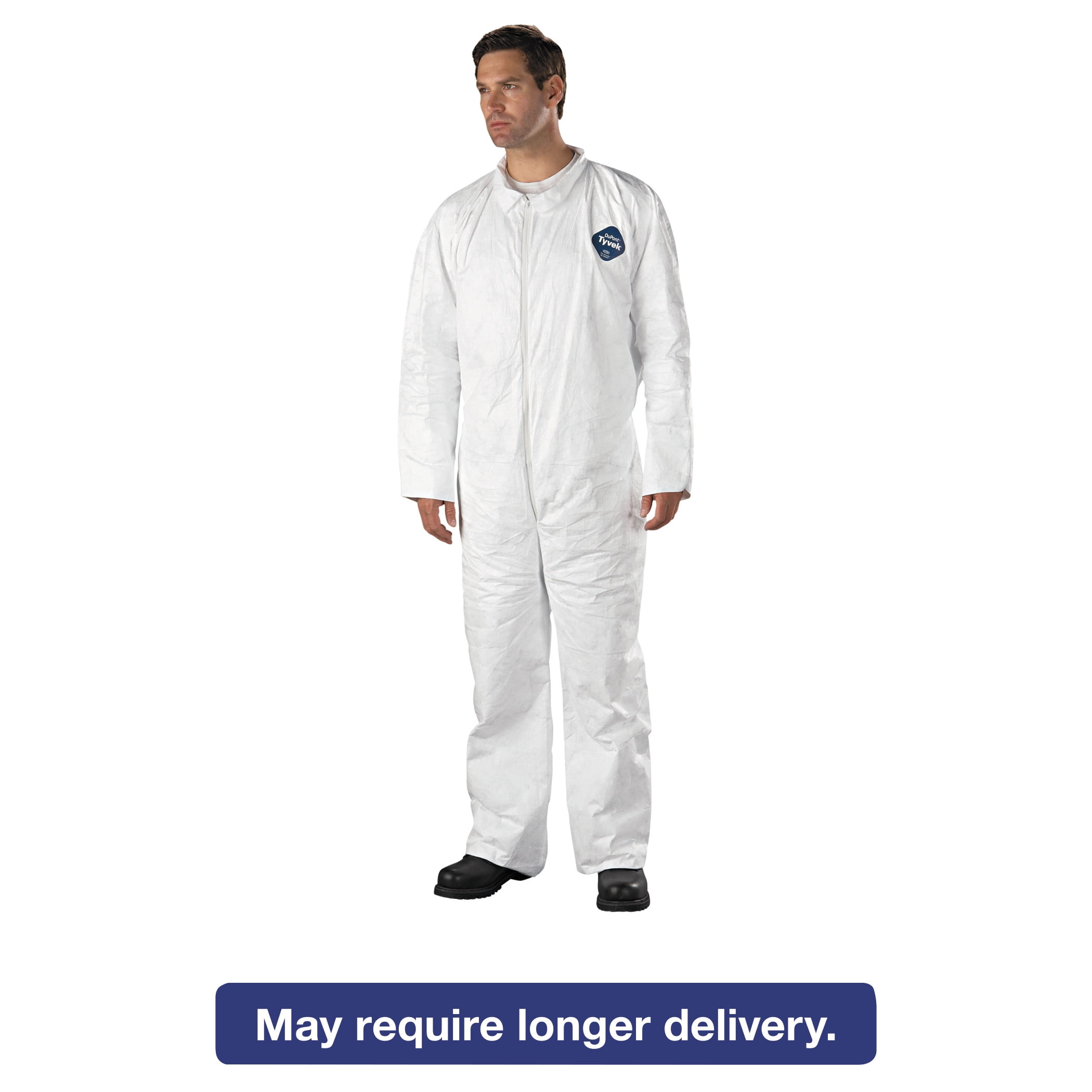 DuPont Tyvek Coveralls, Open Wrist/Ankle, HD Polyethylene, White, 3X ...