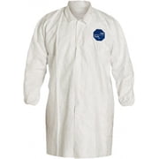 DuPont Tyvek Lab Coats No Pockets Knee Length, Medium, DuPont Tyvek