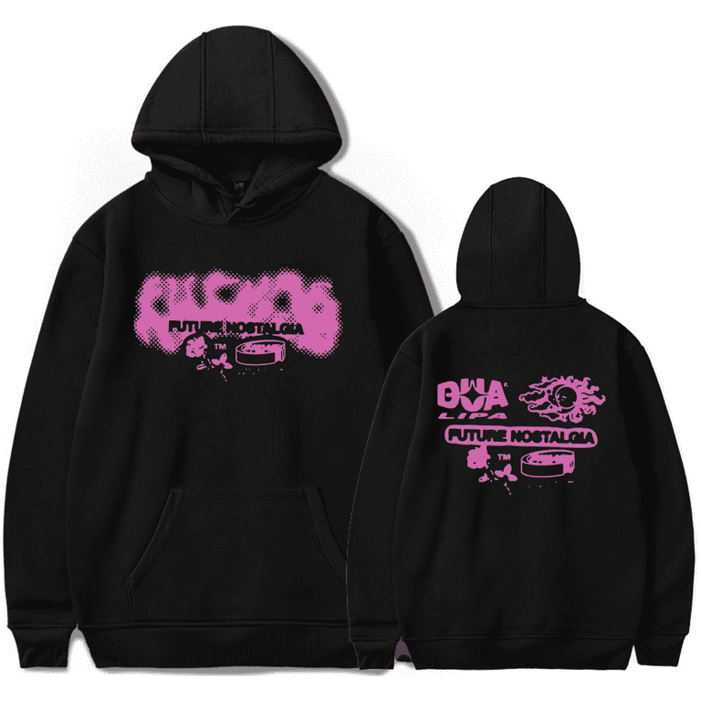 Dua Lipa Hooded Tracksuit Future Nostalgia Merch Men Women Fashion Cosplay Hoodie With Kangaroo Pocket XXS 4XL