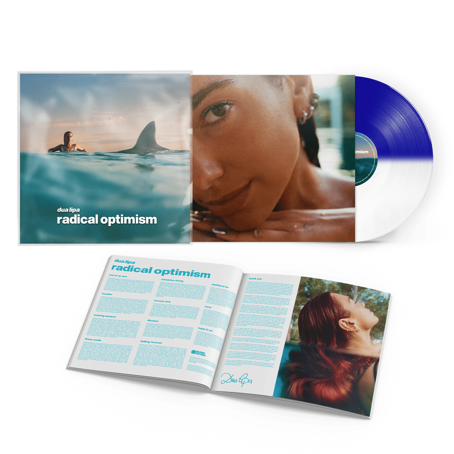 Dua Lipa Radical Optimism Deluxe Vinyl (Blue & White) with Dua Lipa Radical Optimism Deluxe Vinyl (Blue & White) with