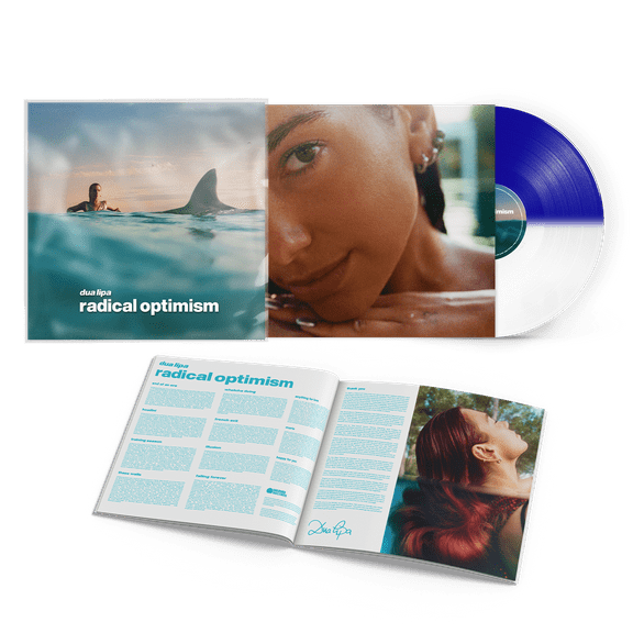 Dua Lipa - Radical Optimism (Blue and White Deluxe Edition) Vinyl Record with Signed Photo