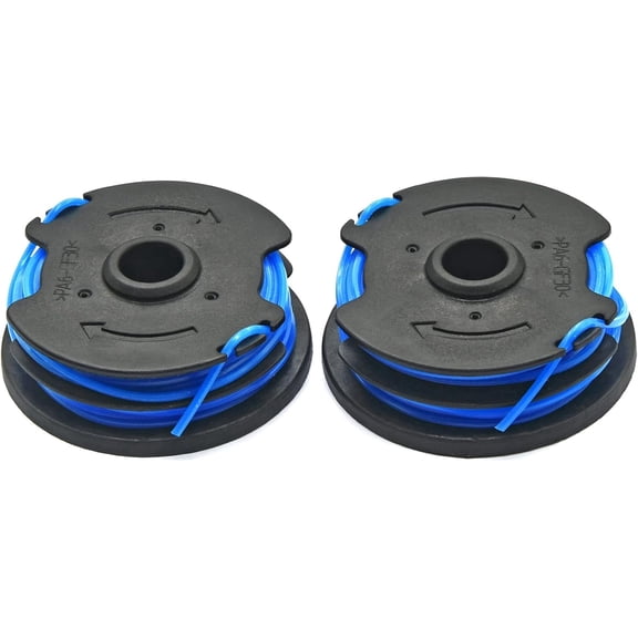Dual 0.065 in Replacement String Trimmer Spool Line Compatible with Harbor Freight 20115E-B Bauer 5.5 Amp 15 in Trimmer 2 Pack