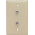 thumbnail image 1 of Pass & Seymour TPCATV2I Ivory 1-Gang Wallplate 2-F Type Coax Connector Device, 1 of 2