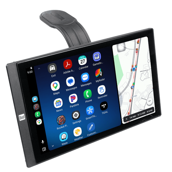 Dual Electronics 10.1 Inch Touchscreen Dash Mount Car Stereo with Apple CarPlay and Android Auto