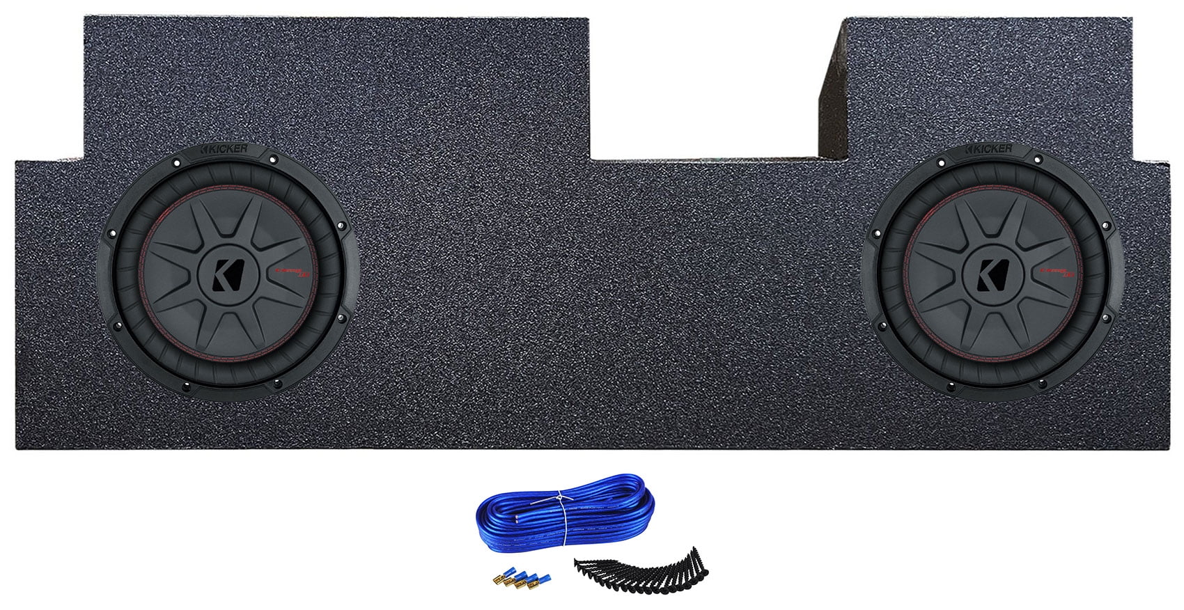 Dual 10" Kicker Subwoofers+Sub Box Enclosure Fits 2019 2023 Jeep
