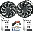 thumbnail image 1 of Dual 12-13 Inch 130w Electric Radiator Fan Thermostat Switch Wiring Kit, 1 of 7