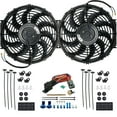thumbnail image 1 of Dual 12-13 Inch 130w Electric Radiator Fans Fin Probe Temperature Switch Kit, 1 of 7