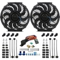thumbnail image 1 of Dual 12-13 Inch 130w Electric Radiator Fans Thermostat Switch Wiring Kit, 1 of 7