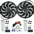 thumbnail image 1 of Dual 12-13 Inch 130w Electric Radiator Fans Thermostat Switch Wiring Kit, 1 of 7