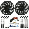 thumbnail image 1 of Dual 12-13 Inch 90w Reversible Electric Radiator Fan Temperature Switch Kit, 1 of 6