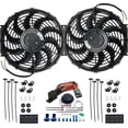 thumbnail image 2 of 12" Electric Cooling Fan Kit – 12V Push-In Radiator Fin Thermostat, 800 CFM, Black 2 of 6