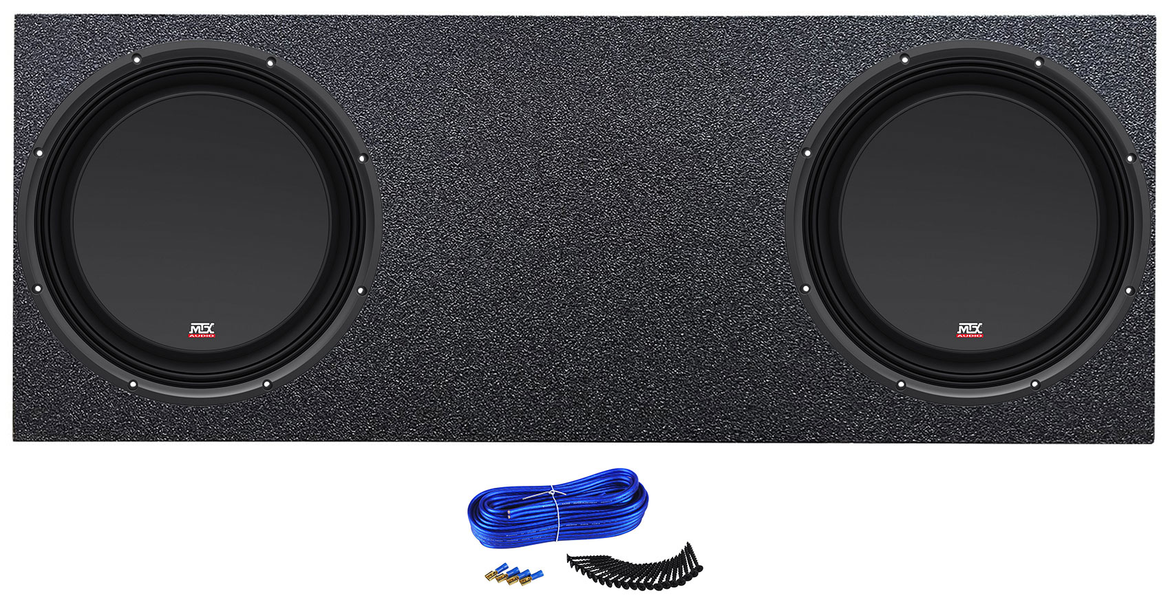 Rockville REC72 Dual 12" Ported Subwoofer Enclosure For 2007-2017 Toyota Tundra Double Cab – Under Seat Fit, 12V