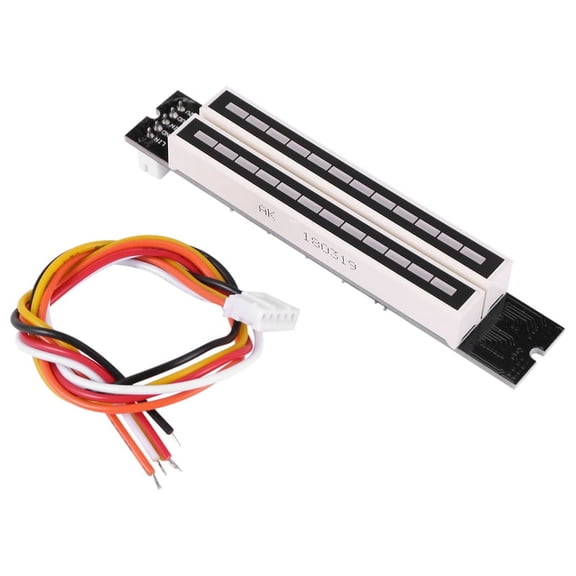 Dual 12 Music Level Indicator LED Spectrum VU Meter Amplifier()