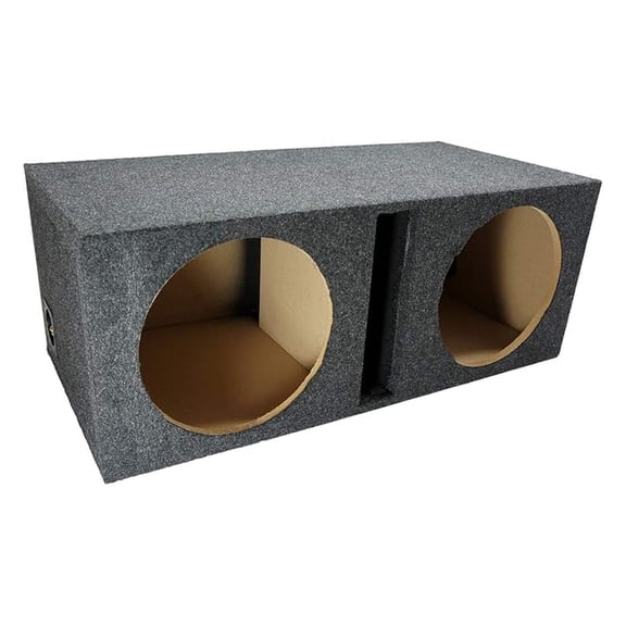 Dual 12" Sub Box Ported Vented Subwoofer Enclosure MDF Car Audio Stereo System