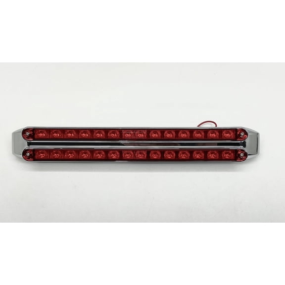 Dual 14 LED Light Bar. (Stop, Turn and Tail) Red LED with Red Lens.