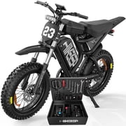 HiKeep Electric Mountain Bike for Adults, 1500W 3000W Peak Dirt E-Bike, 20 Fat Tire, 52V 40Ah Battery, 40 mph, UL2849