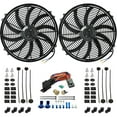 thumbnail image 1 of Dual 16-17 Inch 130w Electric Cooling Fans Temperature Switch Wiring Kit, 1 of 8