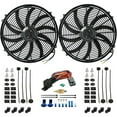 thumbnail image 1 of Dual 16-17 Inch Electric Fans Radiator Hose In-Line Ground Temp Switch Kit, 1 of 10