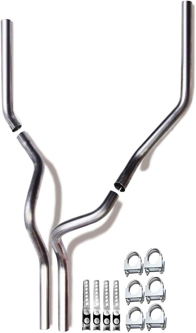 Dual 2.5" exhaust pipes kit fits 2004-2008 ford f150 pick up trucks