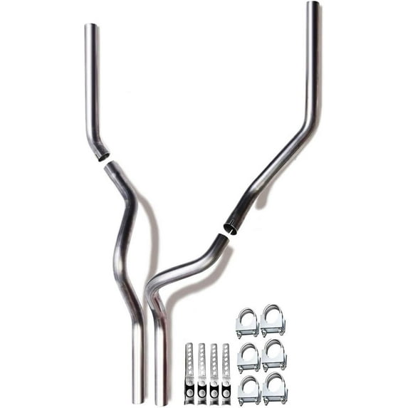 Dual 2.5" exhaust pipes kit fits 2004-2008 ford f150 pick up trucks