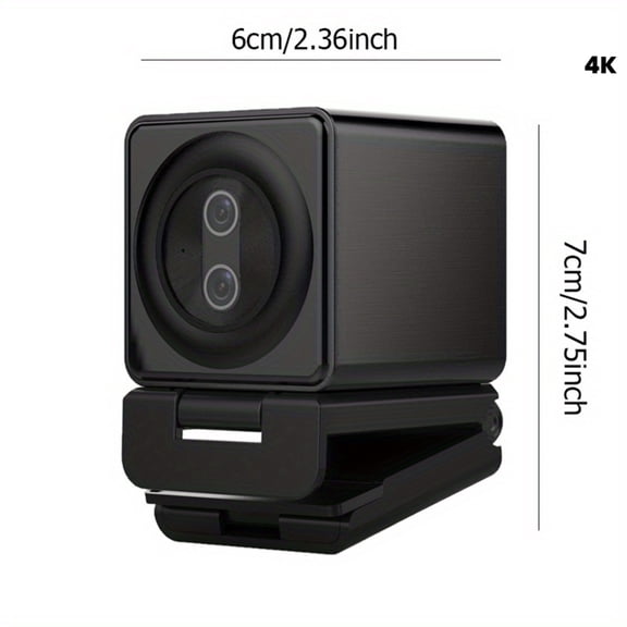 Dual 4K Auto Focus Webcam For PC With Remote Control, Microphone, 20X Auto Zoom, Privacy Cover, White Balance, Plug And Play, 4K Webcam For Laptop/Desktop, Video Calls, Conferencing