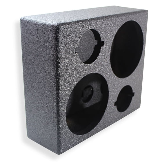 Dual 6.5" + Dual 3" Speaker and Tweeter Universal Speaker Box MDF Black Coated