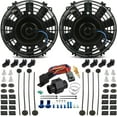 thumbnail image 1 of Dual 7-8 Inch 90w Electric Fans Thread-in Thermostat Temperature Switch, 1 of 9
