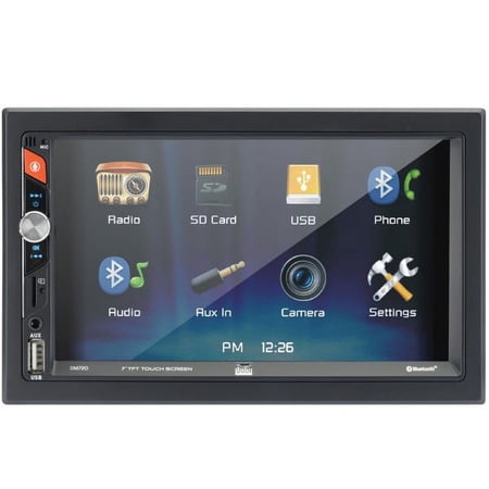 Dual 7-inch Double-Din in-Dash Mechless Receiver with
