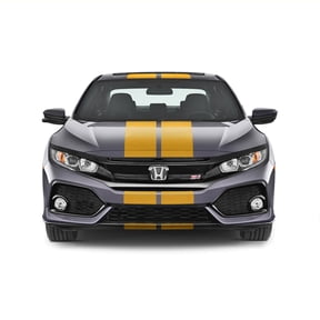 Dual 9 Racing Stripes [20] - Compatible/Replacement for - Honda Civic Si Sedan 2017 to 2020