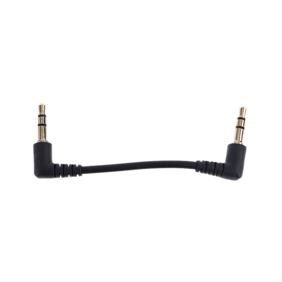 Dual 90 Degree Right Angle Audio Cable 3.5mm Jack Male to Male Stereo AUX Cable