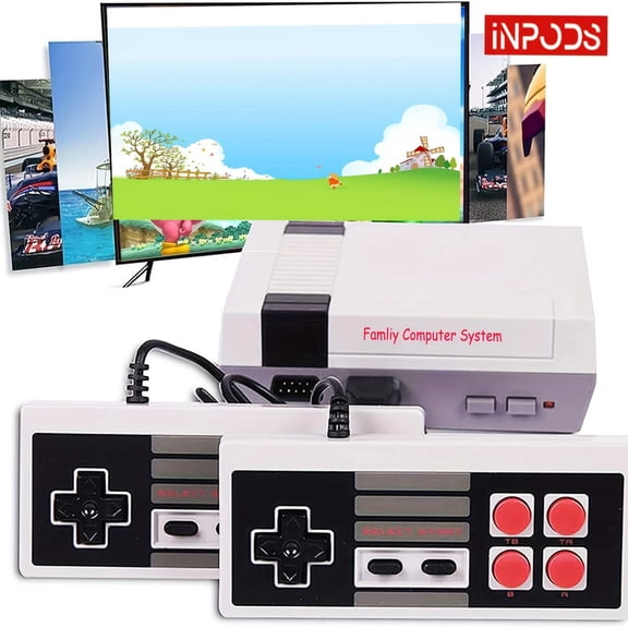 Dual AV & HD Output GameNext Mini Retro Media Play Equipment, Twin Hand Control Pads, Integrated 621 Classic Media Collections, Easy TV Plug & Play Home Unit