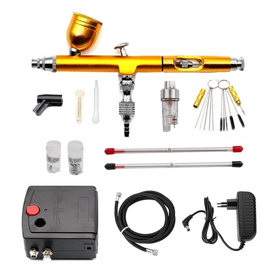 Dual-Action Airbrush Spray Gun Mini Airbrush Compressor Kit Airbrush for Nail Art Makeup Tattoo Model Cake Car paint