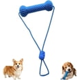 thumbnail image 1 of Dual-Action Canine Dental Prop, Dog Chew Toy with Rope, Durable Rubber Bone Toy for Teeth Cleaning & Tug of War, Suitable for Small Medium Large Dogs (1pcs), 1 of 8