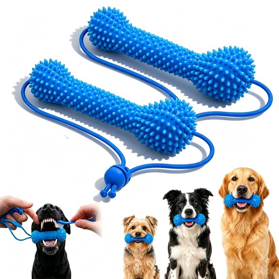 Dual-Action Canine Dental Prop, Dog Dental Chew Toy, Mouth Opener for Easy Teeth Brushing, Pet Oral Care Chew Toys for Medium Large Dogs