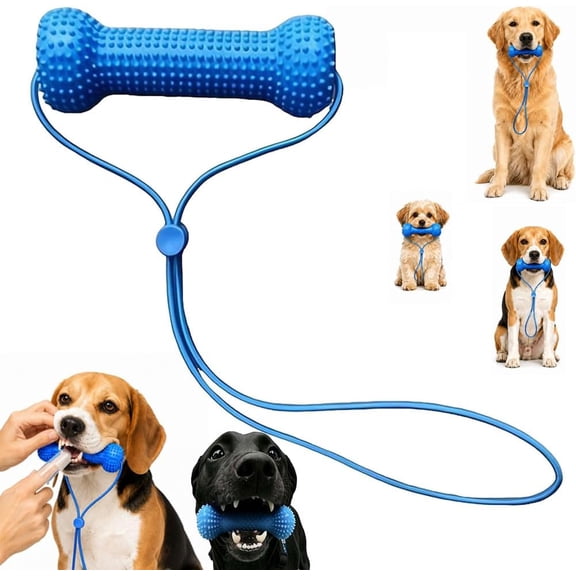 Dual-Action Canine Dental Prop,Dog Dental Chew Toy and Teeth Brushing Aid,Pet Oral Care,Teeth Cleaning Tools,ReusableDental Chews & Mouth Opener for Small Medium Large Dogs, Easier Brushing