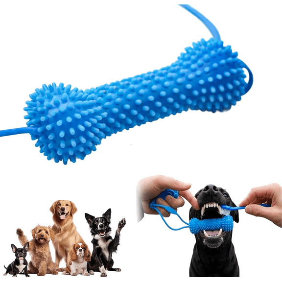 Dual-Action Canine Dental Prop, Dog Dental Chew Toy and Teeth Brushing Aid, Reusable Dog Teeth Cleaning Tool for Easier Pet Oral Care, Small Medium Large Dogs 1pcs