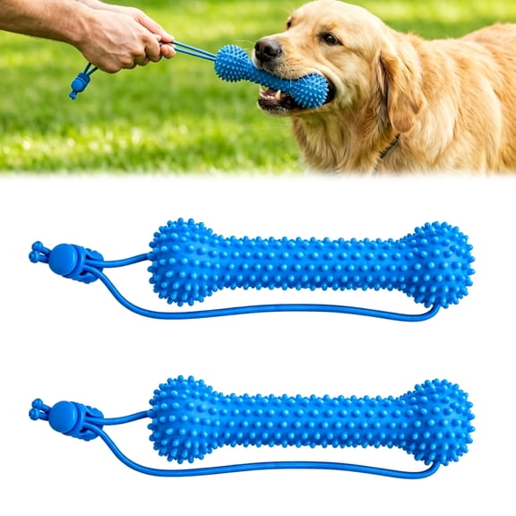 Dual-Action Canine Dental Prop, Dog Dental Chews Toy for Easier Teeth Brushing, Pet Oral Care and Mouth Opener for Small, Medium & Large Dogs