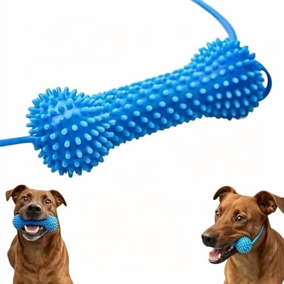 Dual Action Canine Dental Prop, Dog Mouth Opener with Toothbrush Slots for Easier Teeth Brushing, Dog Dental Chews Toy, Dog Toys for Pet Oral Care, Safe Rubber Design for Small Medium and Large Dogs