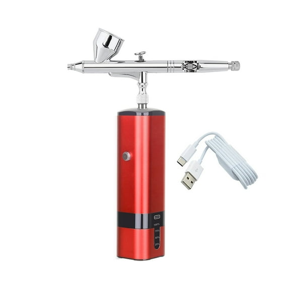 Dual Action Cordless Airbrush Compressor High Pressure Spray For Art Gun Beauty Salon Makeup Nail Tattoos Cake Tools ,Effortless cleaning